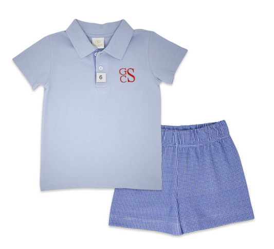 Parker Short Set - Blue, Royal Minigingham