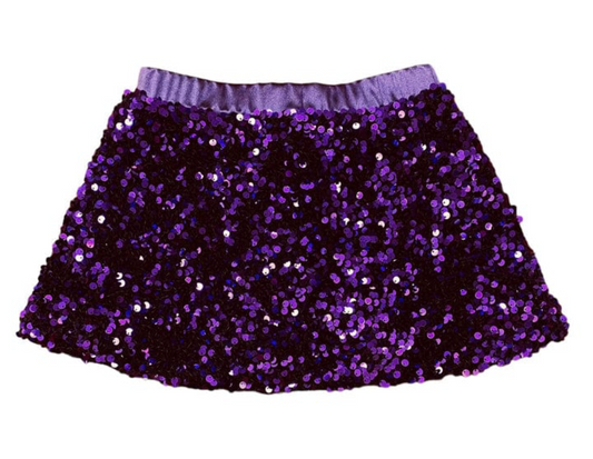 Mardi Gras Purple Sequin Skort Lulu Bebe