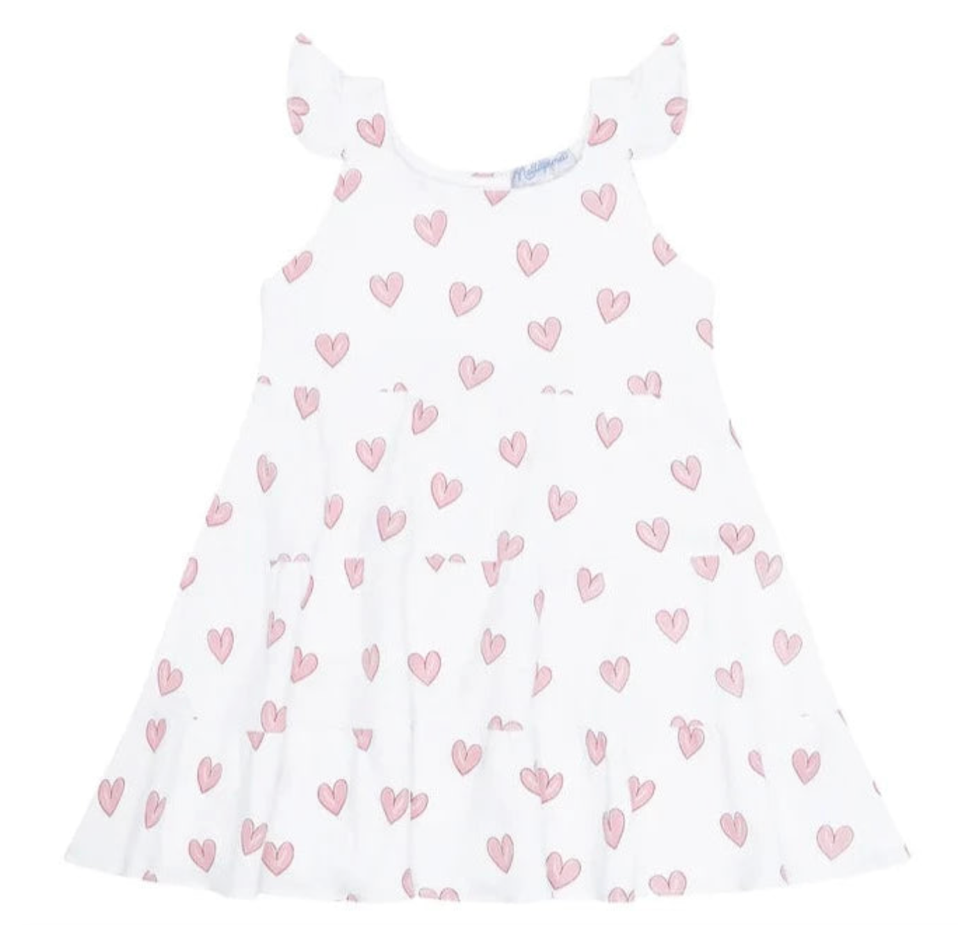 Heart Print Ruffle Dress