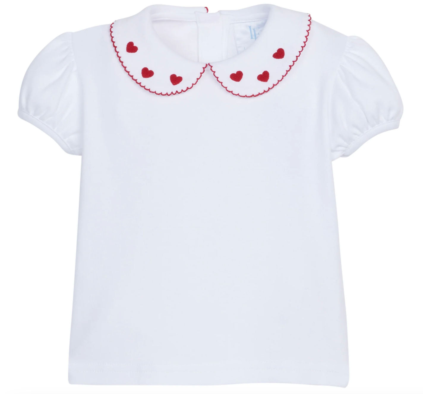 Short Sleeve Pinpoint Blouse - Hearts