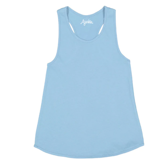 Tank Top with Racer Back in Light Blue