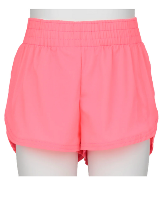 Steph Shorts in Solid Neon Pink