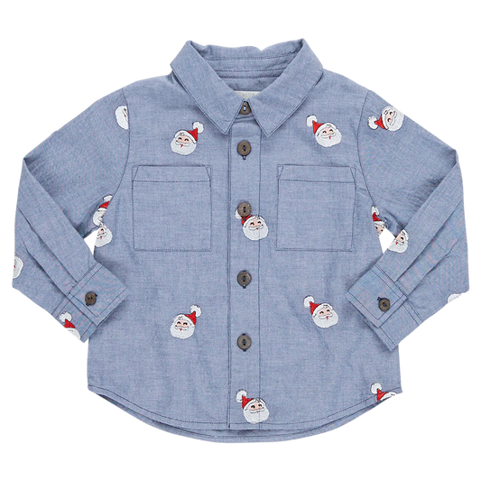 Boys Jack Shirt - Santa Embroidery