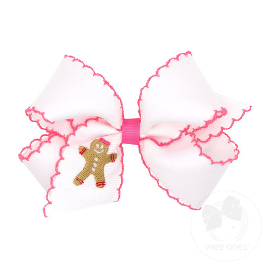 Pink Gingerbread Man Bow