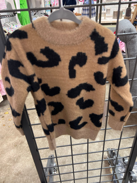 Girls Leopard Sweater