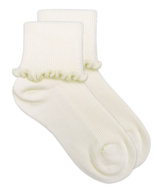 Jefferies Socks Seamless Ripple Edge Turn Cuff Crew Socks