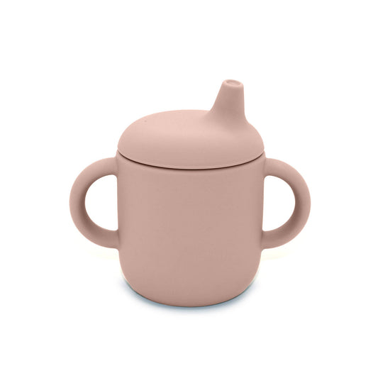 noüka Silicone Sippy Cup with Handles Soft Blush