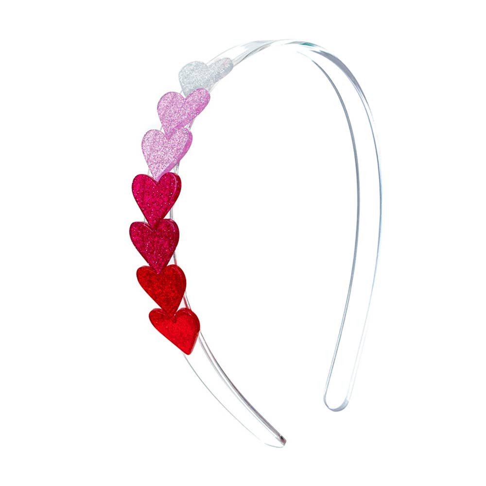 VAL-Centipede Heart Glitter Pink Headband
