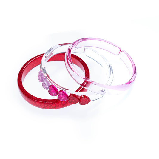 VAL-Heart Red+Pink Mix Bangle Set/3