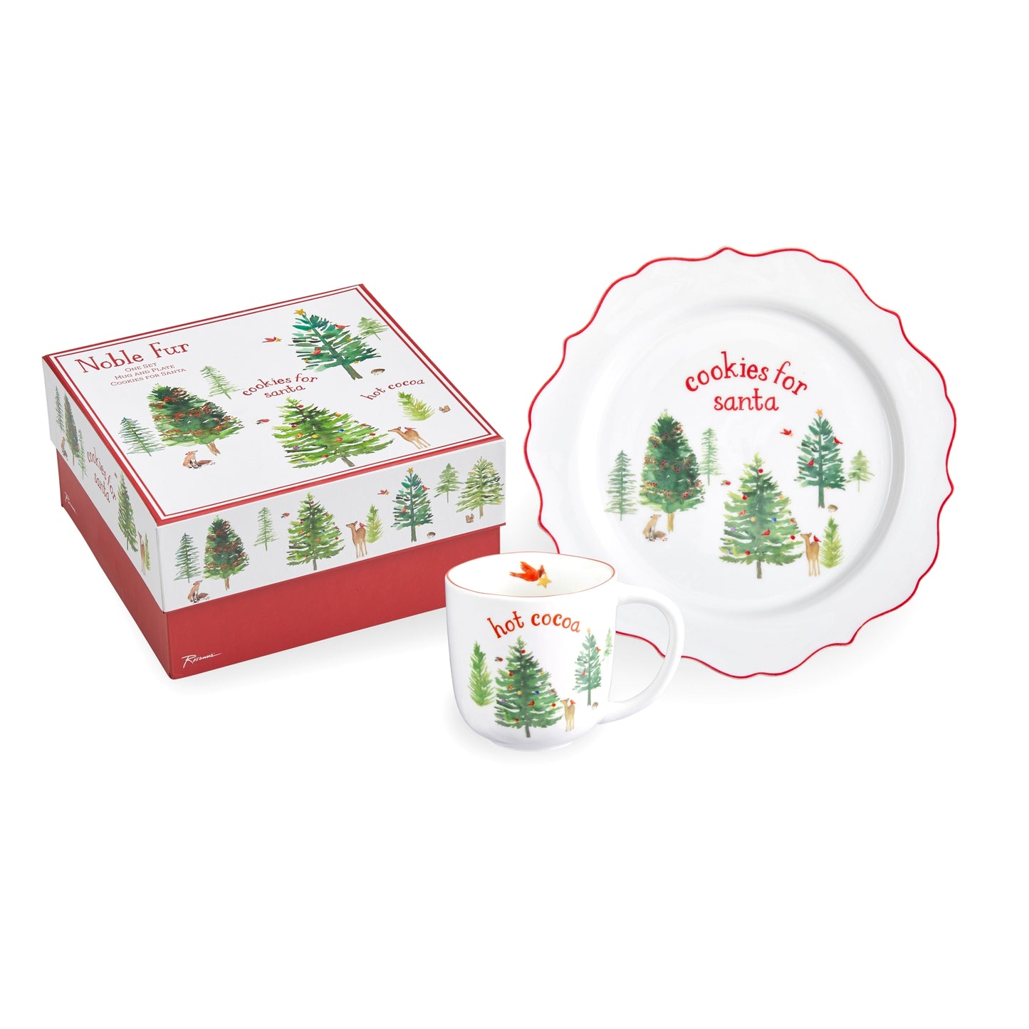 Noble Fur Cookies for Santa Mug & Plate Set