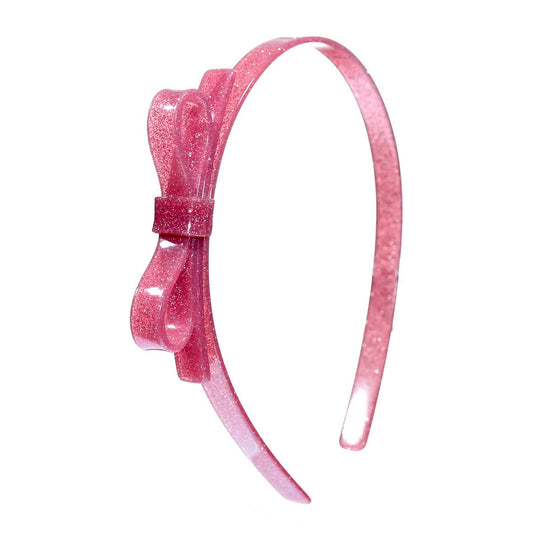 VAL-Vintage Pink Thin Bow Headband