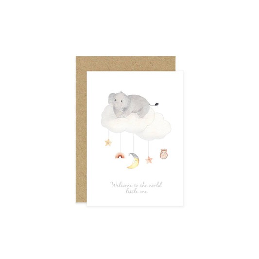 Elephant Mobile - Welcome Little One Card