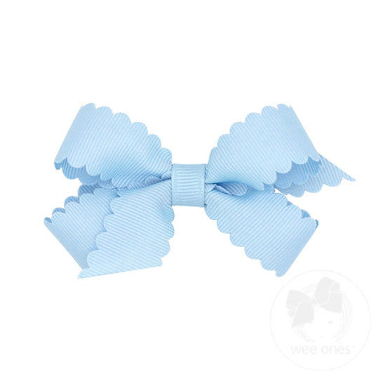 Scallop Egge Bow - Millennium Blue