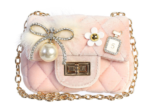 Pink Velvet Mini Purse