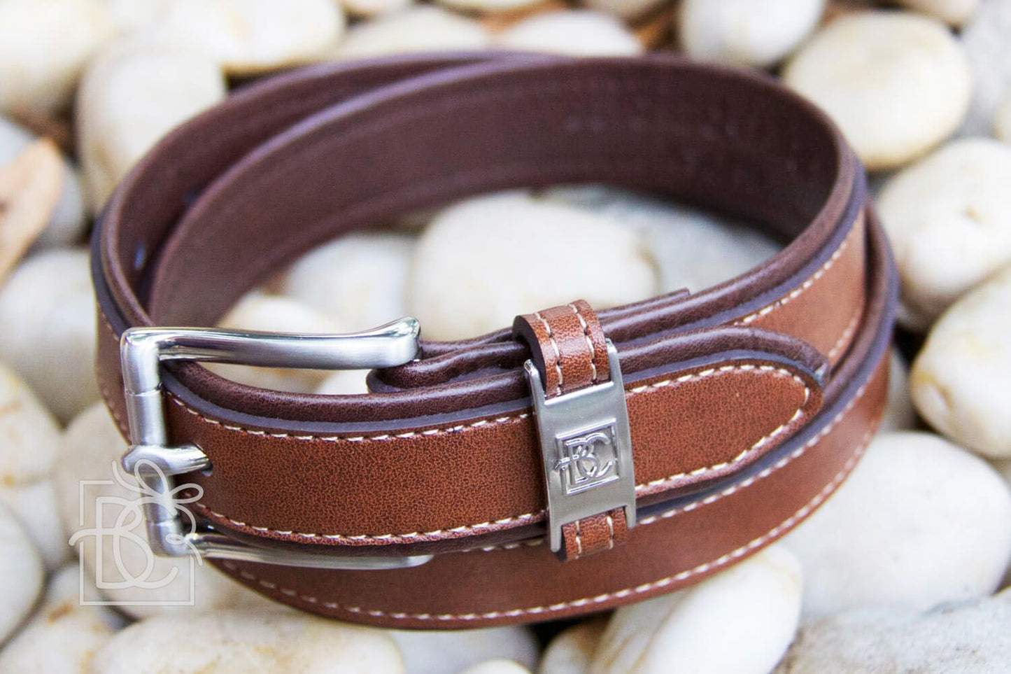Double Leather Belt - Brown / Light Brown