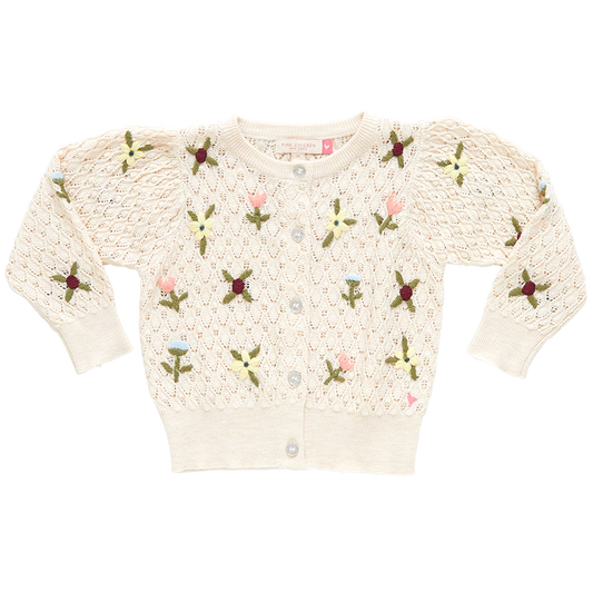 Girls Constance Sweater - Floral Embroidery