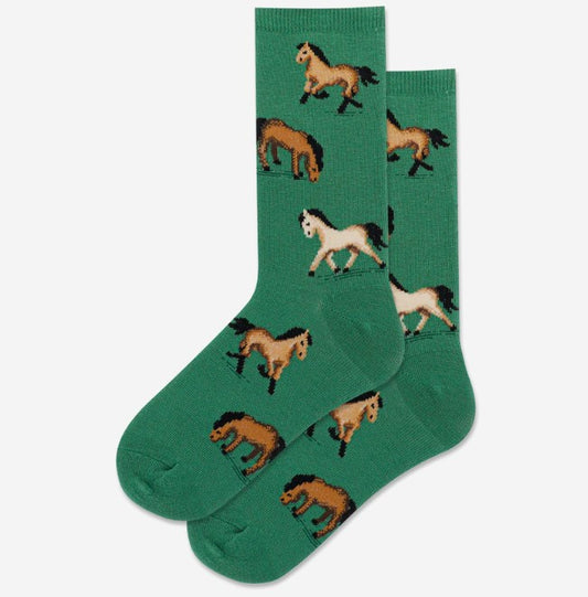 Green Horse Socks