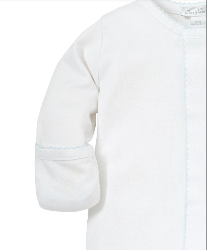 Blue and White Kissy Basics Footie