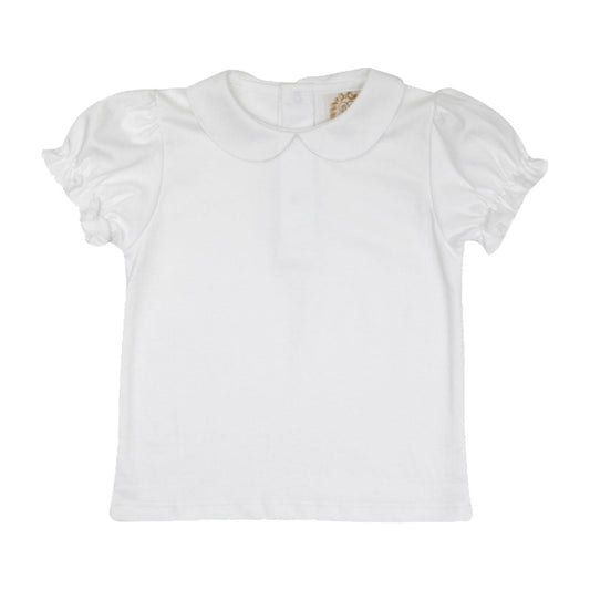 White Maude's Ruffled Pima SS Shirt