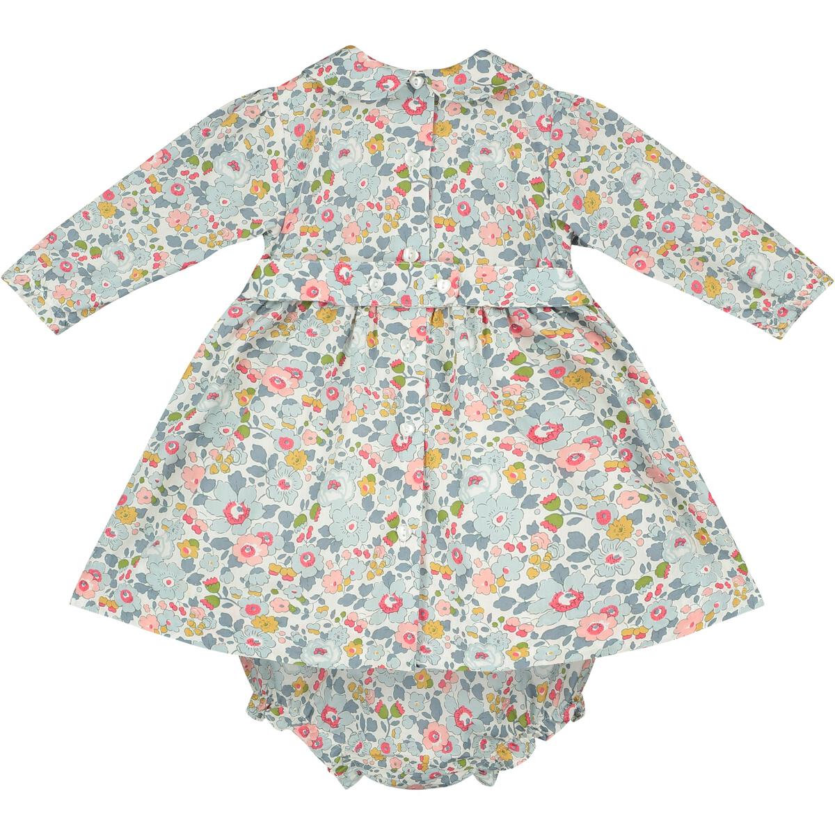 Philippa Liberty Print Smocked Baby Dress