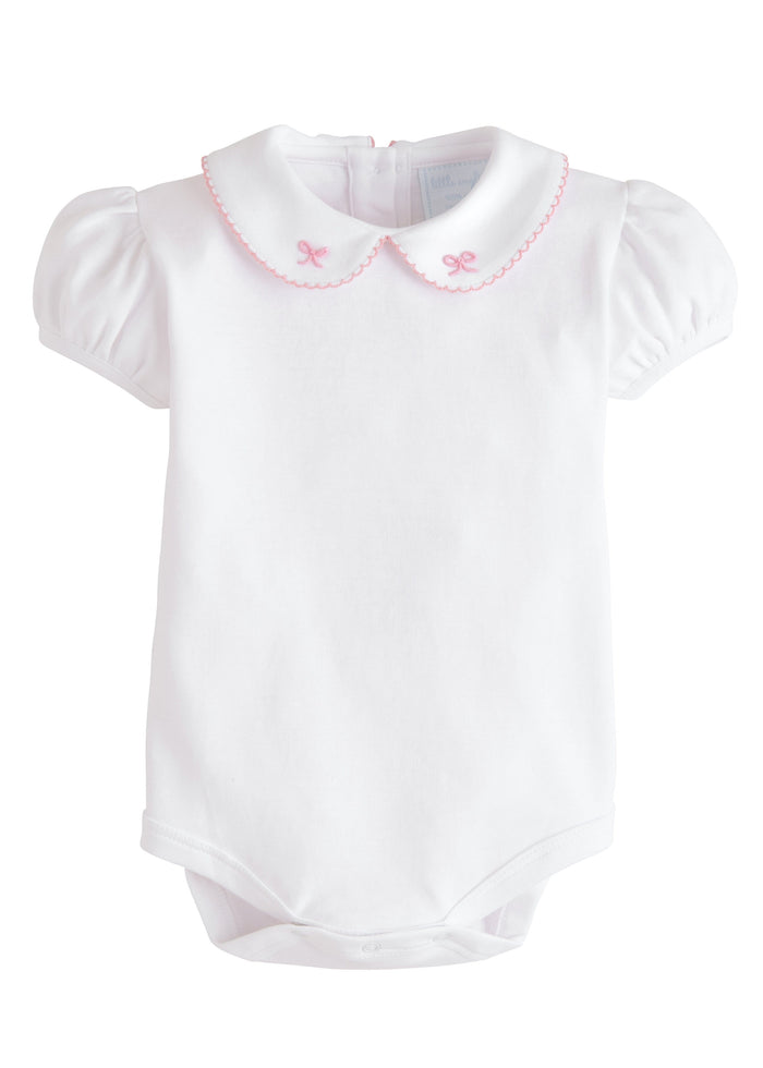 Pink Bow Pinpoint Onesie