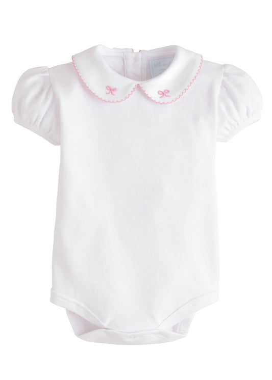 Pink Bow Pinpoint Onesie