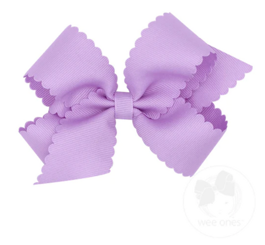 Scallop Edge Bow - Lavendar