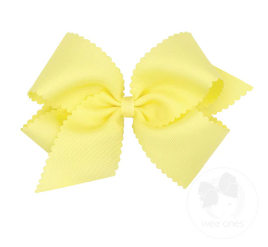 Scallop Edge Bow - Light Yellow