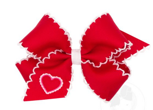 Red Heart Embroidered Bow