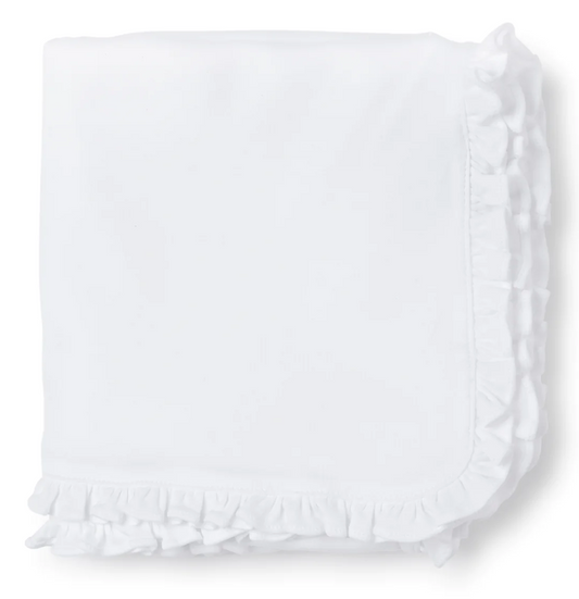 White Ruffled Blanket