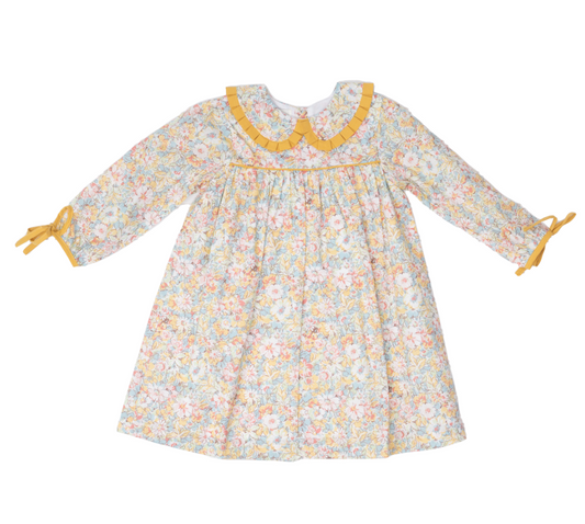 Cecilia Blue Yellow Floral Dress