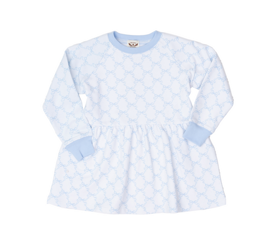 Vintage Bow Sweatshirt Dress