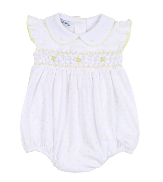 Ellen's Classic Smocked Collard Flutters Bubble Yellow