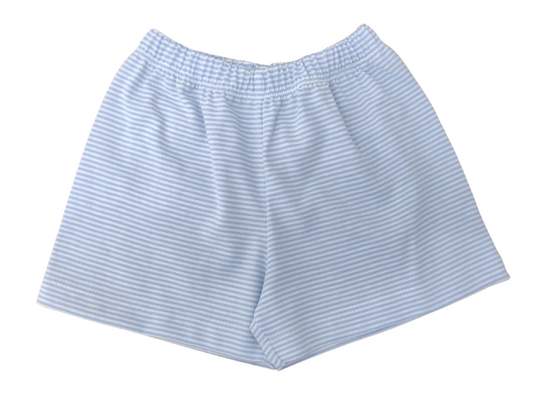 Conrad Blue Stripe Knit Shorts