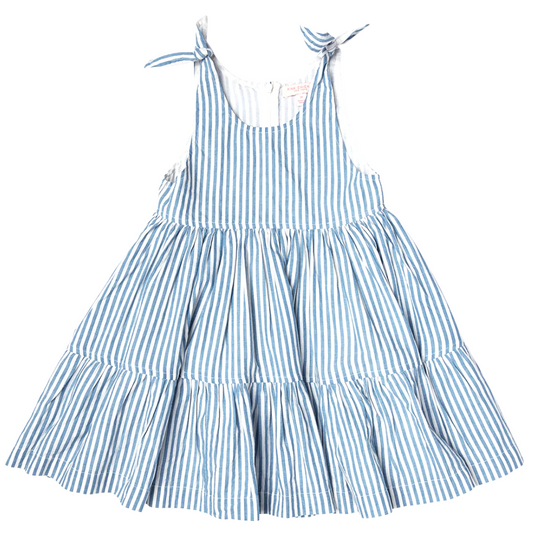 Blue Skinny Strip - Taylor Dress