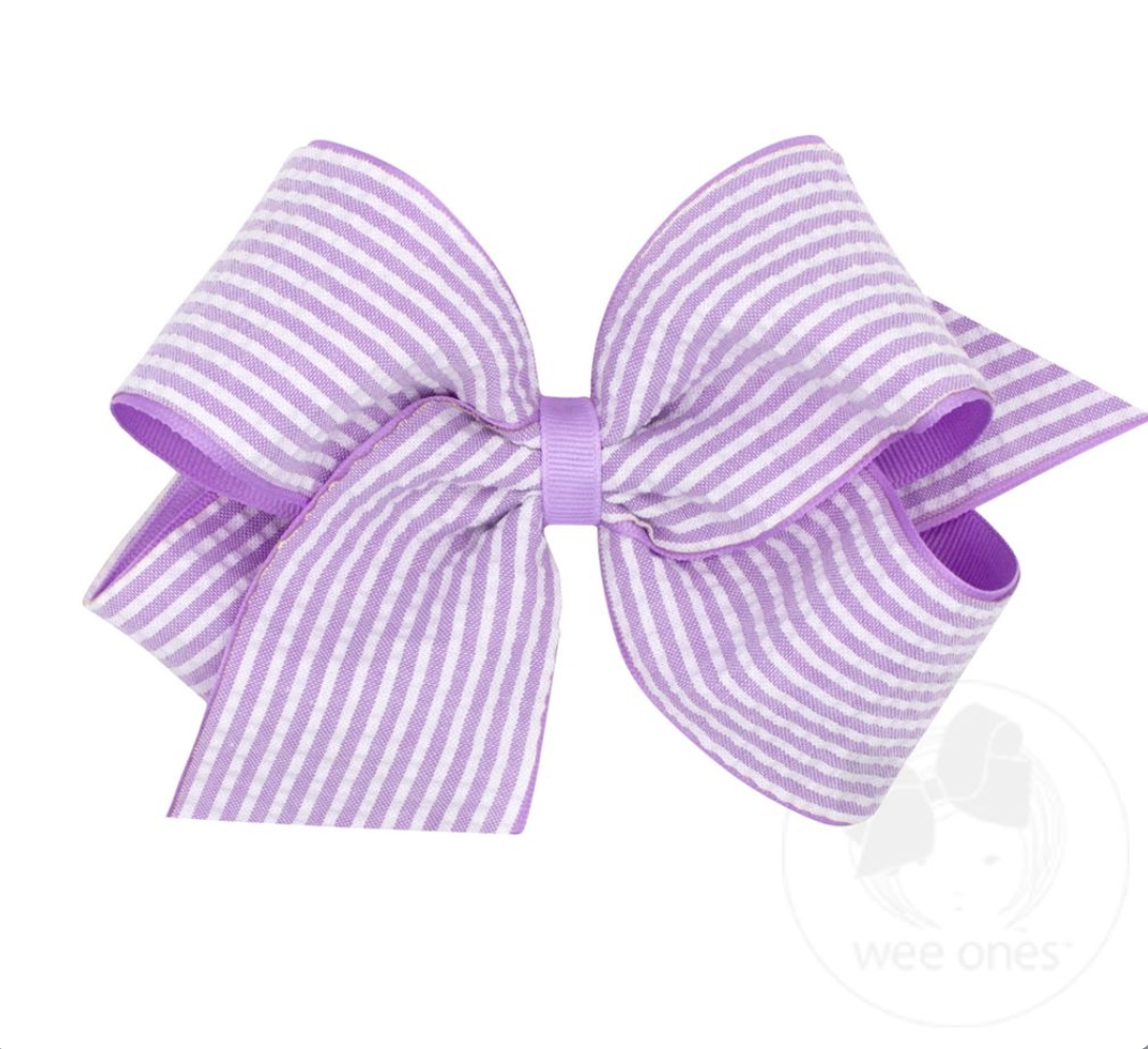 Purple Seersucker Fabric Overlay