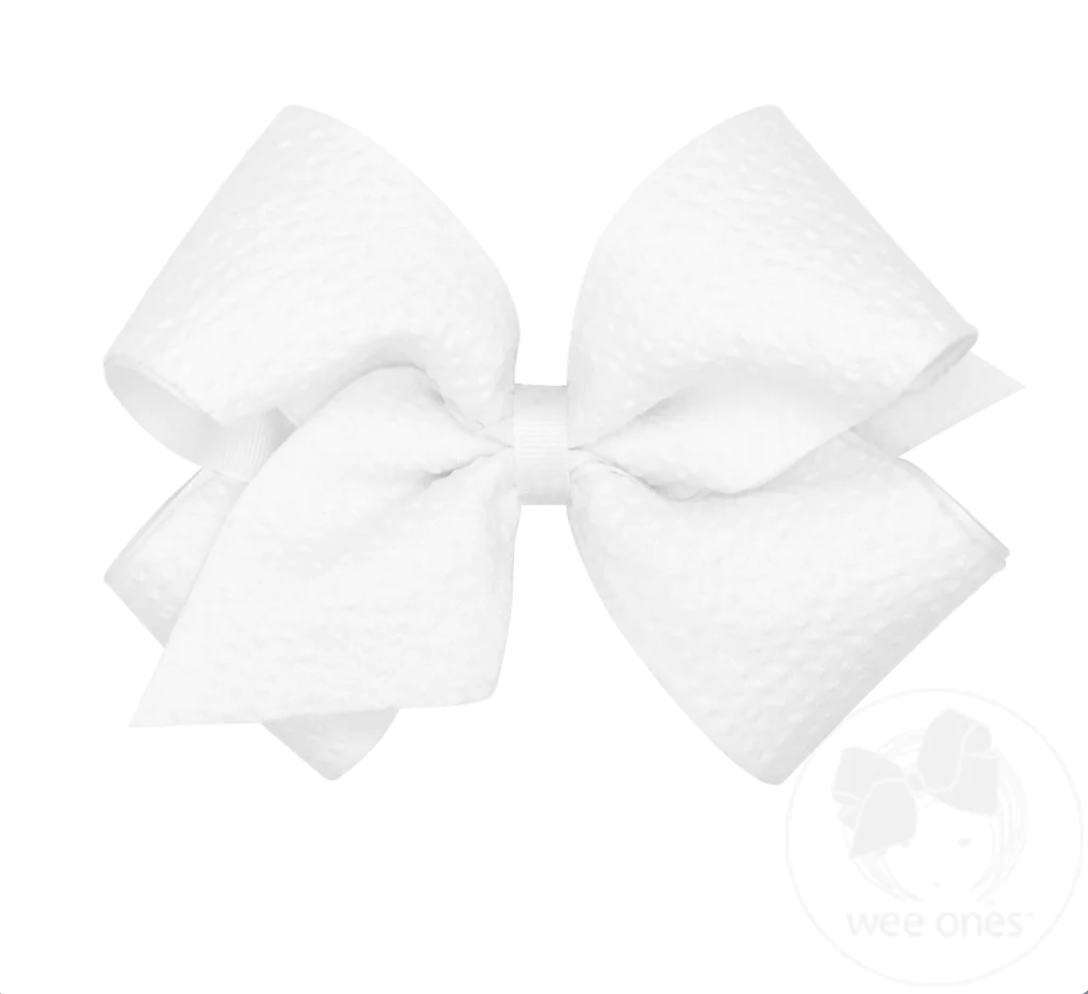 White Seersucker Fabric Overlay