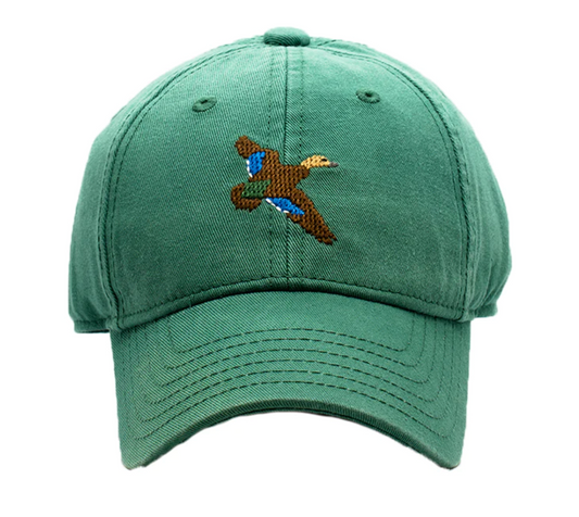 Black Duck on Moss Green Hat