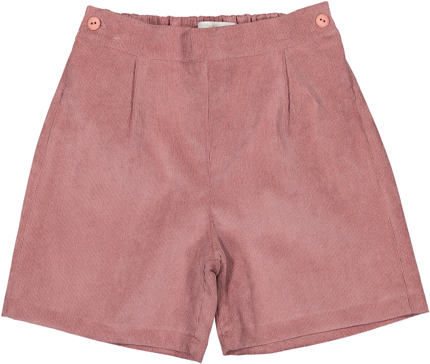 Mauve corduroy girls pleated shorts by Sal & Pimenta.
