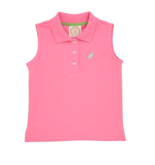 Sleeveless Hot Pink Girls Polo by The Beaufort Bonnet Company. 