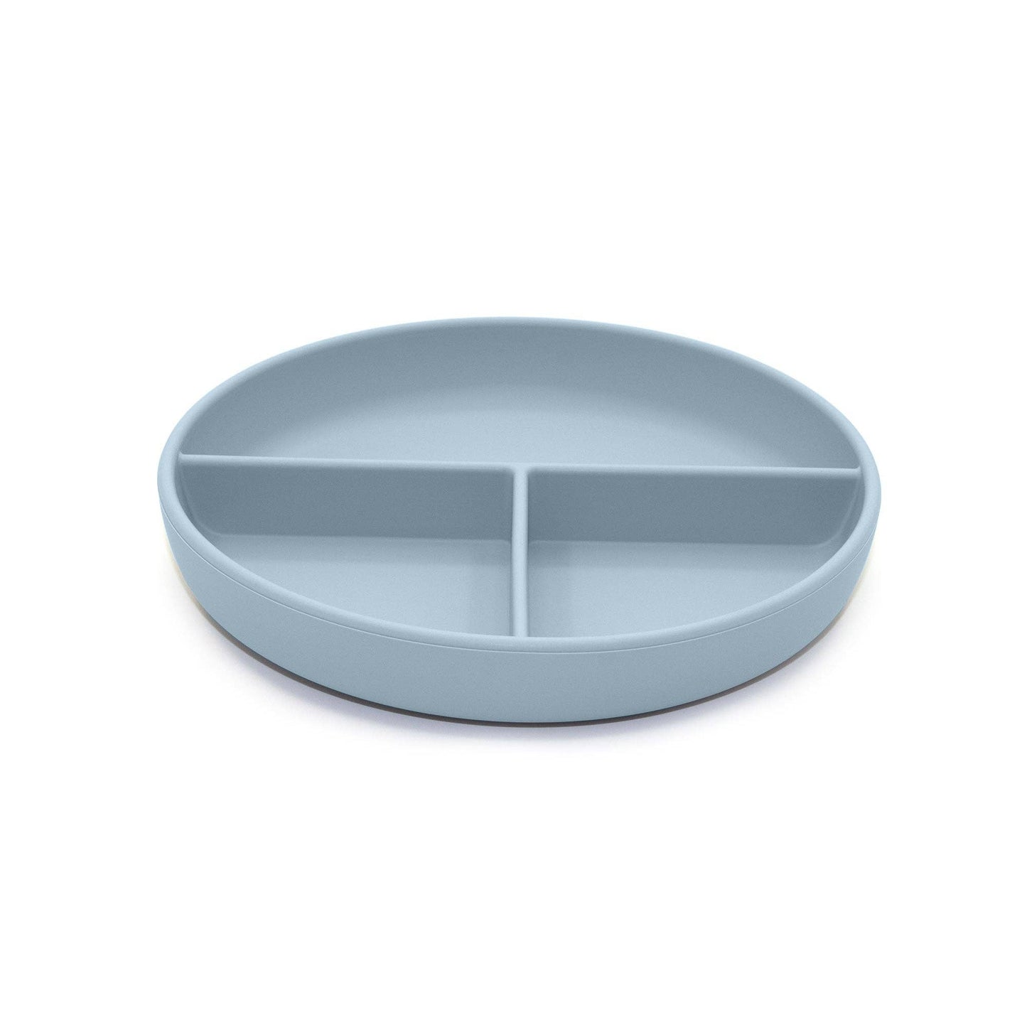 noüka Silicone Divided Plate with Suction Lily blue