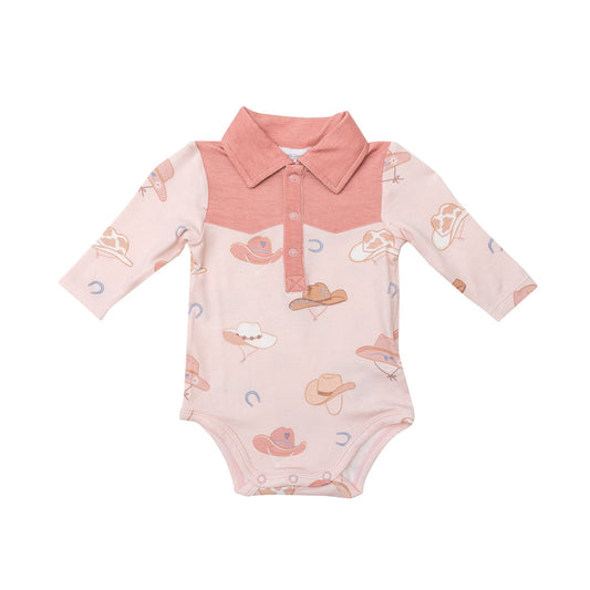 Pink Rodeo Cowgirl onesie. 