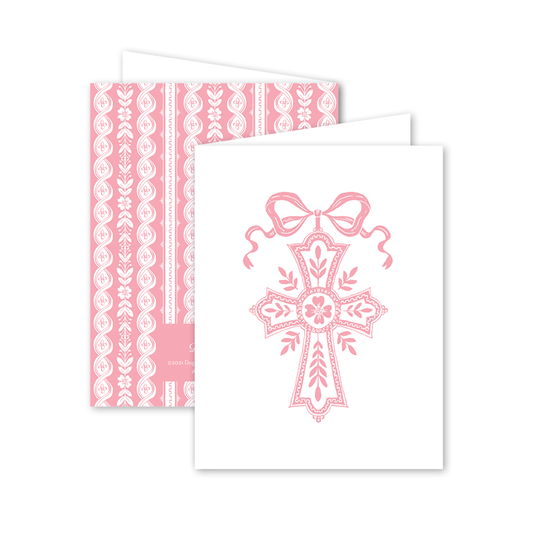 Neoclassic Cross Pink Card