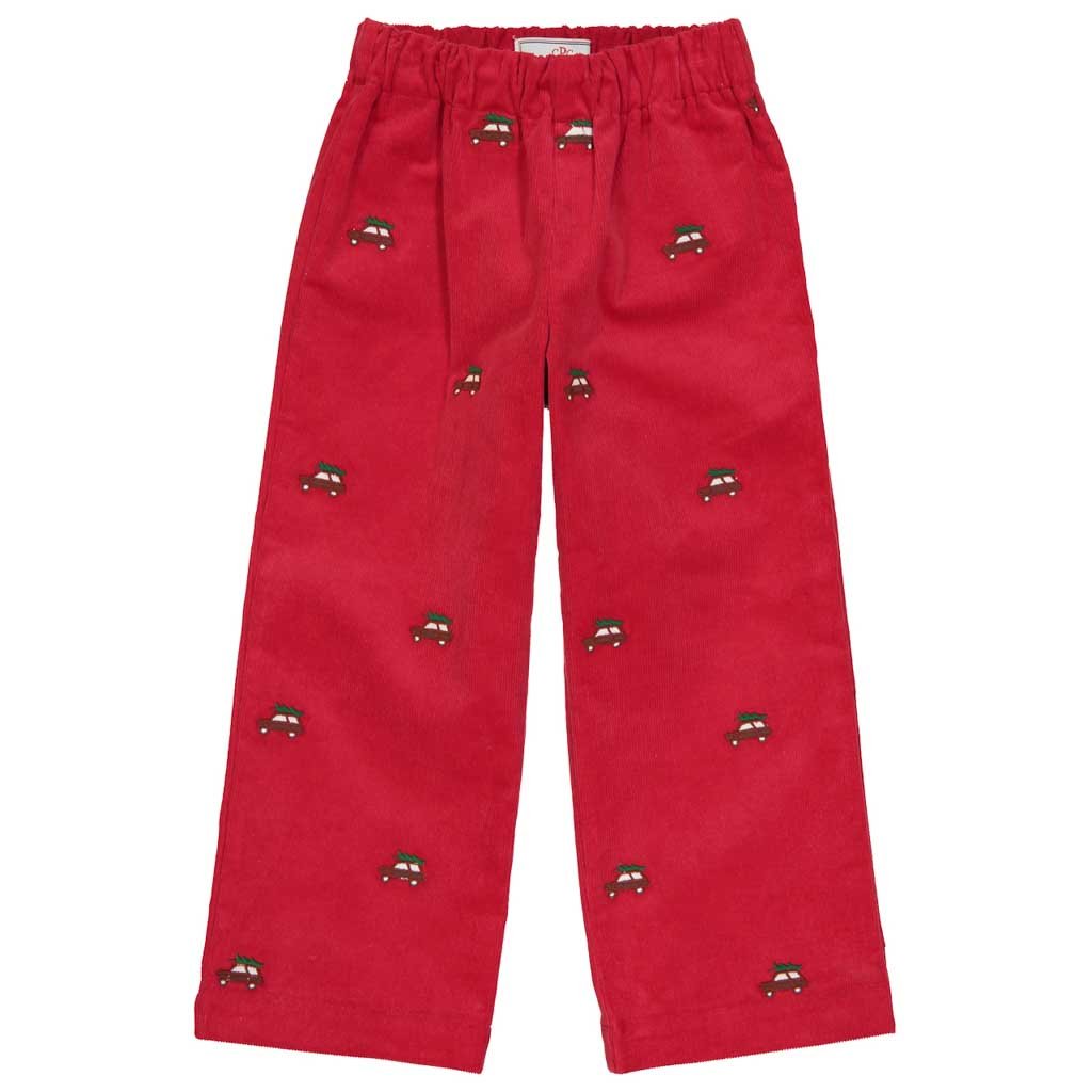 Myles Slim Pant, Woody and Tree Embroidered