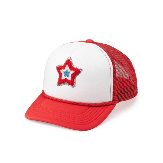 Patriotic Patch Hat - 4th of July - Kids Trucker Hat