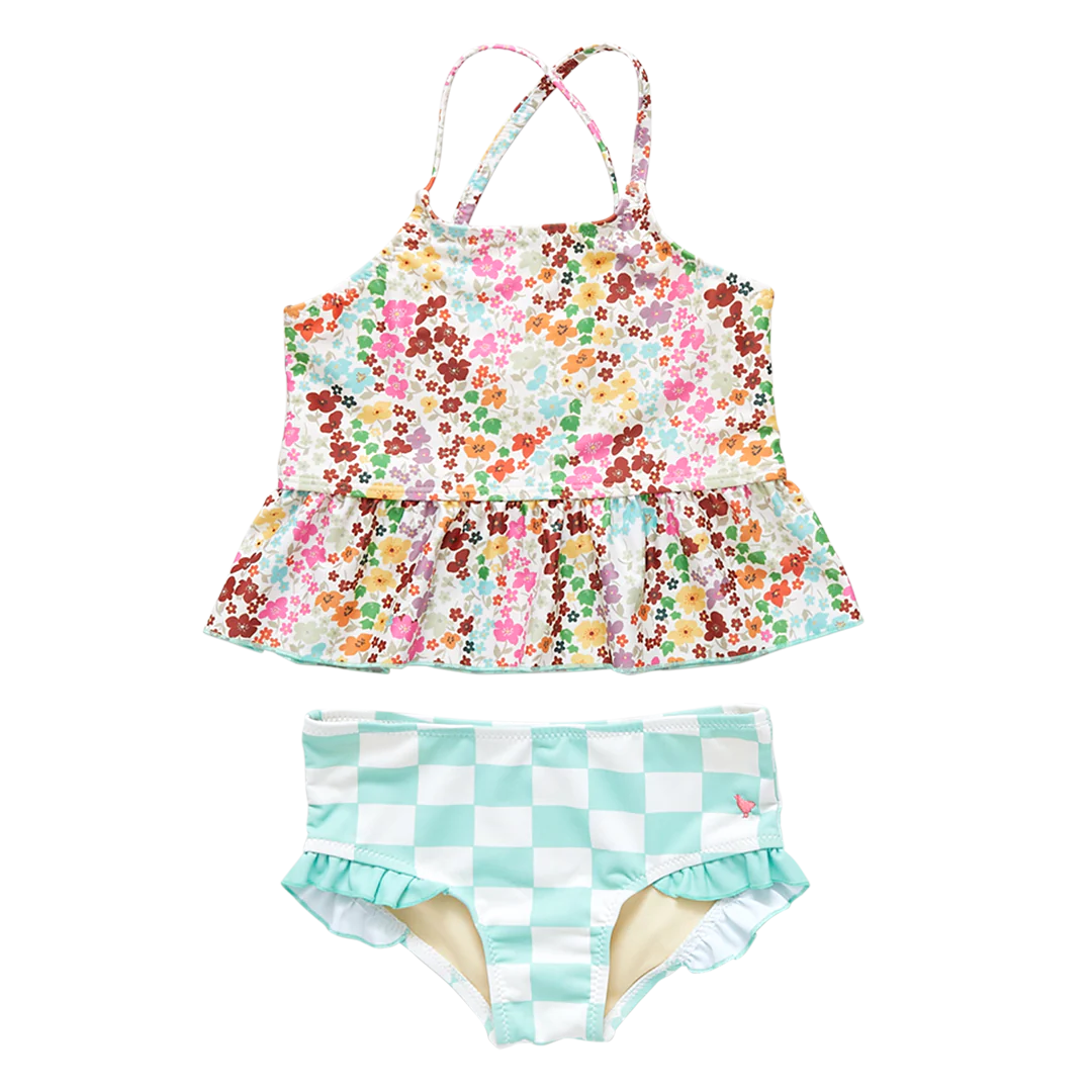 Girls Multi Ditsy Floral Joy Tankini