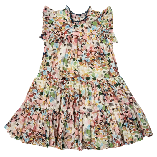 Girls Kalani Dress- Watercolor Brush