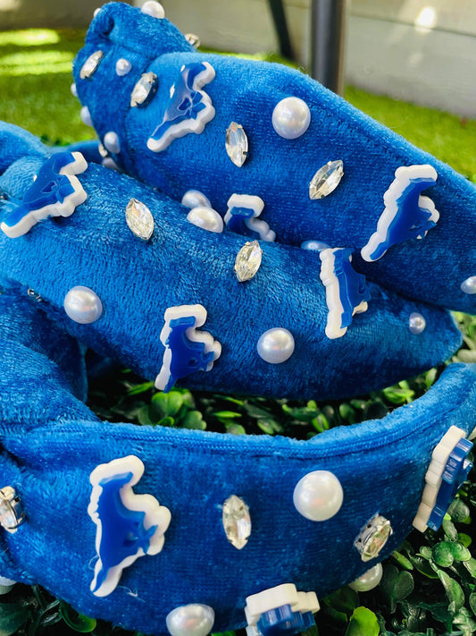 Friendswood Mustang Velvet Headband