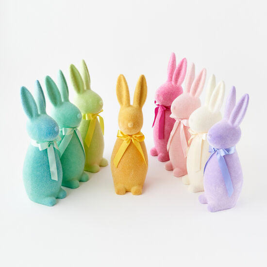 Pastel 16" flocked bunny. 